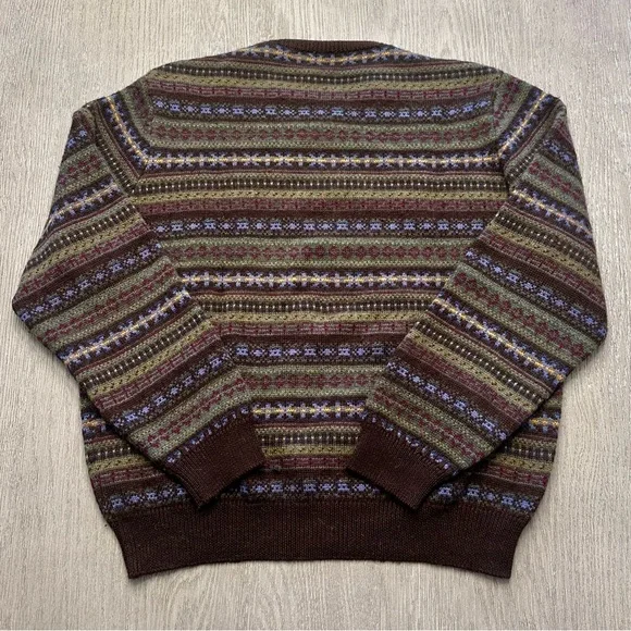 Ralph Lauren Purple Label Cashmere Alpaca Fair Isle Sweater Made in Italy L - Picture 7 of 7